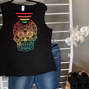 No Boundaries Sugar Skull Tank, size XL